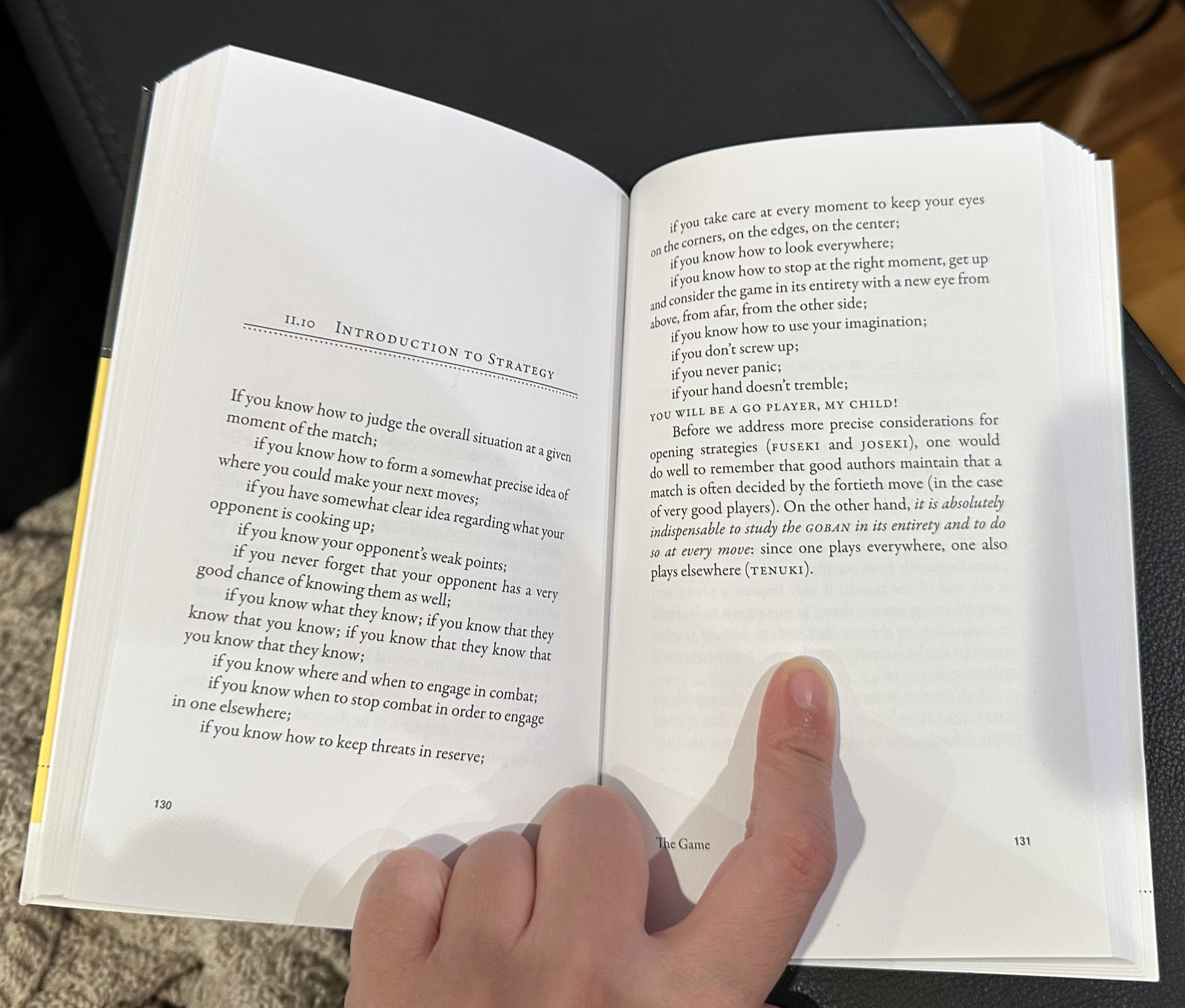 a list of items